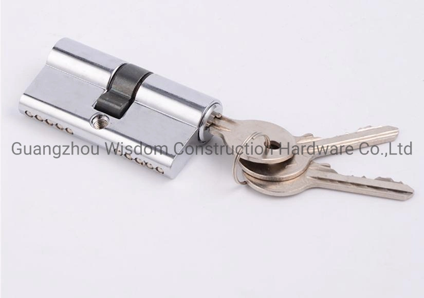 Zinc Brass Keys Double Open Solid Lock Cylinder