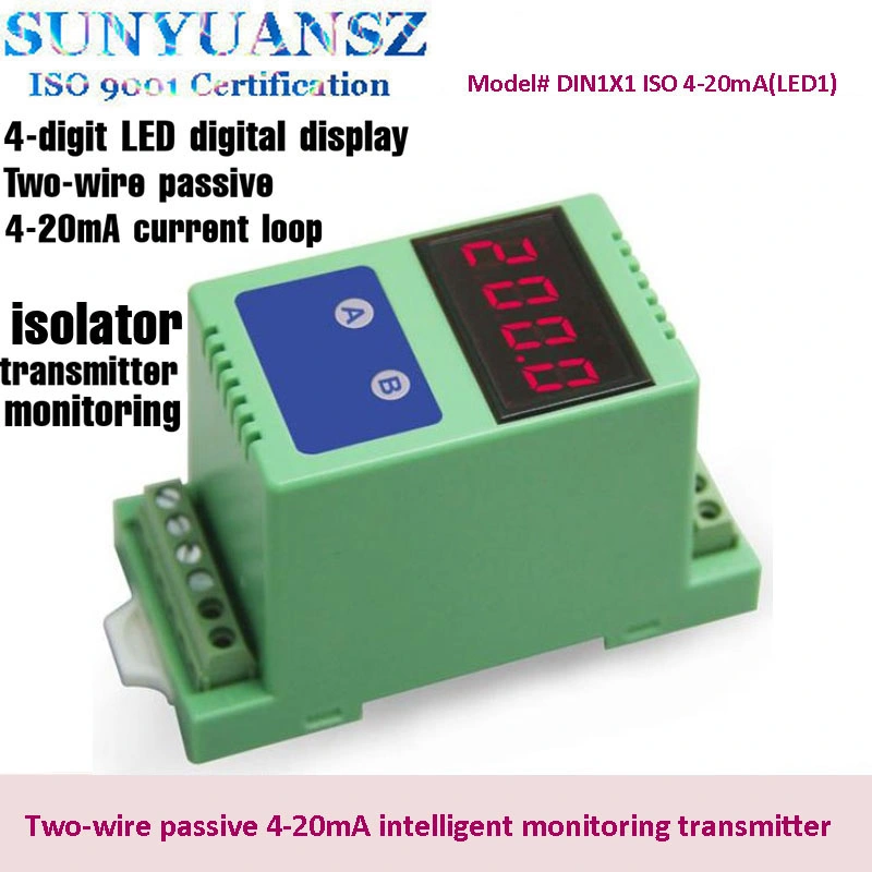 4-Digit LED Display Display Meter DIN1X1 ISO 4-20mA (LED1)