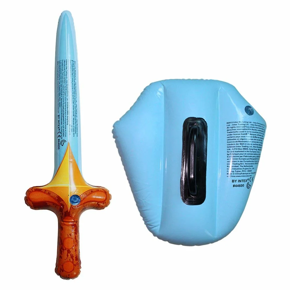 precio de fábrica PVC niños juguete Inflatable Espada Escudo armas de Guerrero Juguete