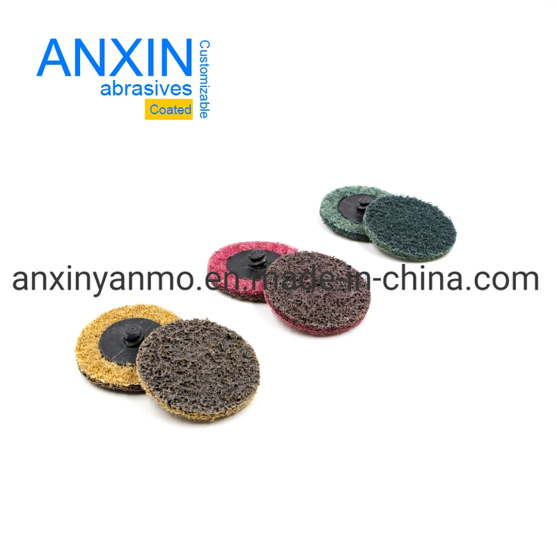 50mm Red Mini Surface Condition Flap Disc with Rubber Holder of Straight Grinder for Rapidly Removing Scale and Deburring