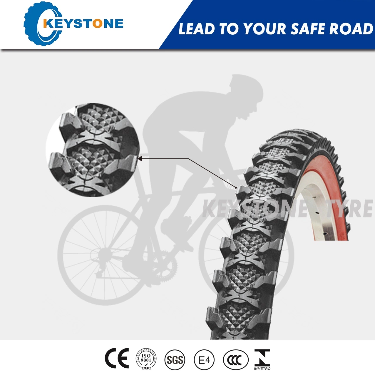 Euro Standard Bicycle Tire with Dual Compound for All Mountain 26X2.20 26X2.40