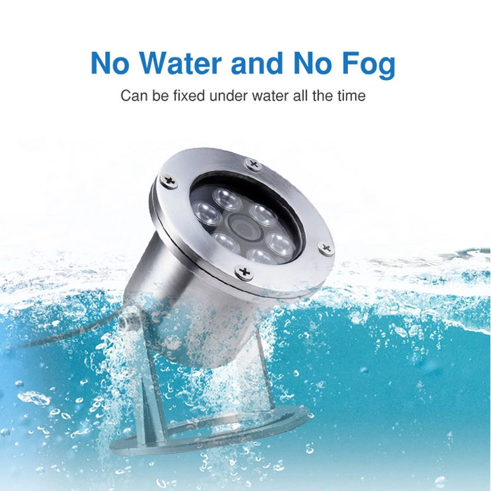 5MP IP68waterproof Submarino 20m 304 Piscina de agua dulce de acero inoxidable Cámara de seguridad