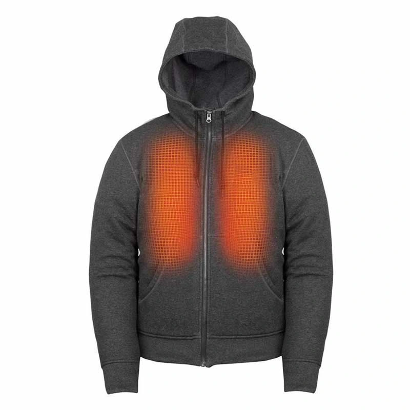 Factory Wholesale/Supplier Windproof Heating Clothing Pure Color Fleece Heated Hoodie