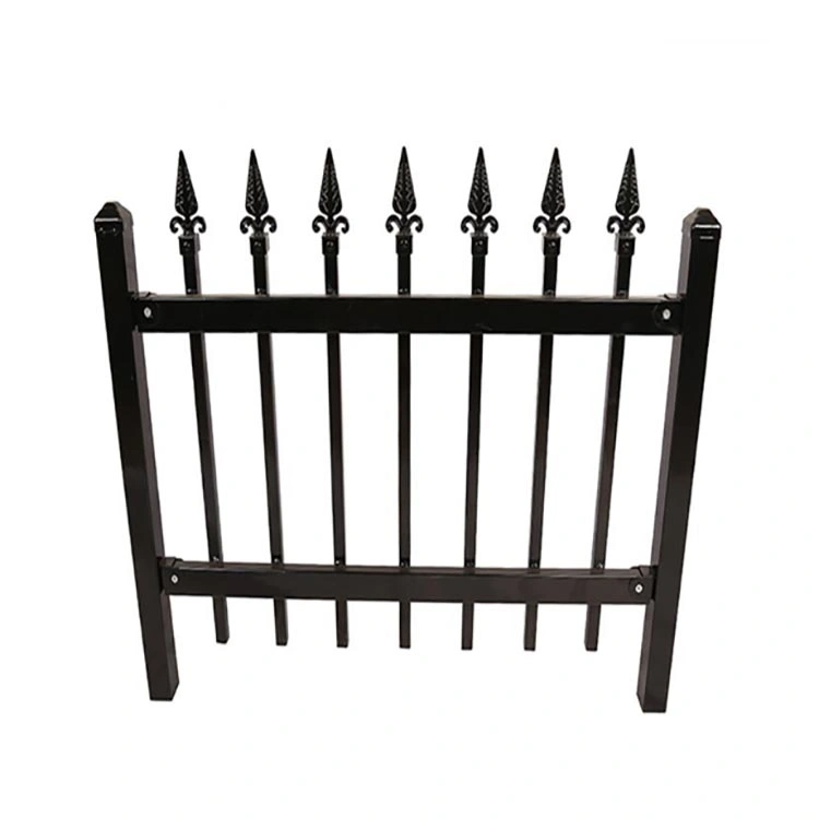 16FT Black Coated Dual Swing Wrought Iron Main Garden Gate Deer Design