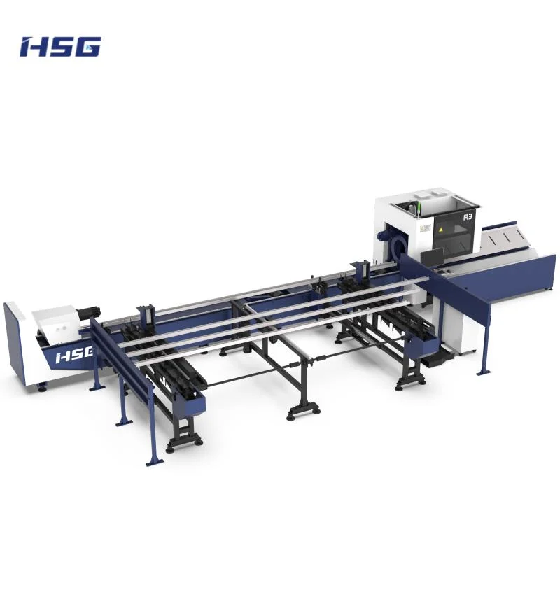 1500W 2000W 3000W Tube Laser Cutting Machine Pipe Metal Automatic Loading System