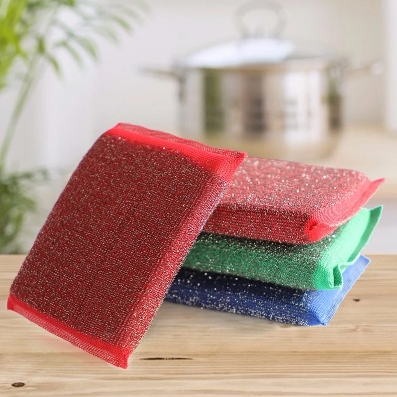 Stainless Steel Wire Scrubbing King Kitchen Cleaning Dish Washing Wipe Sponge Cloth