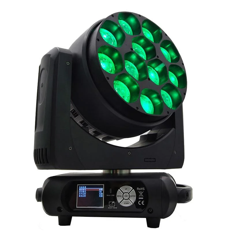 Mega Factory Price Stage Light LED 12*40W Zoom Moving Head Light Wash