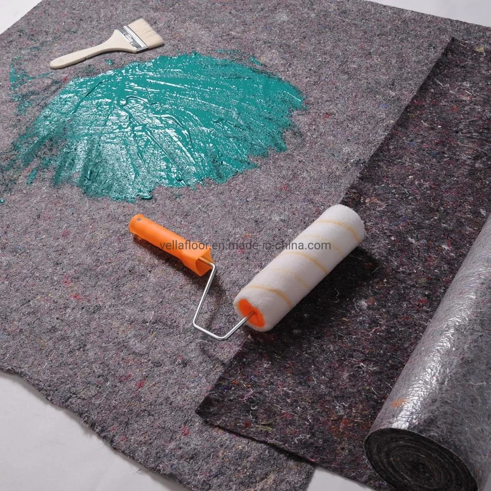 Fieltro de poliéster reciclado Non-Woven fieltro con aguja utiliza alfombra Nonwoven pintor sintió /Pintor alfombrilla con Spunlaced