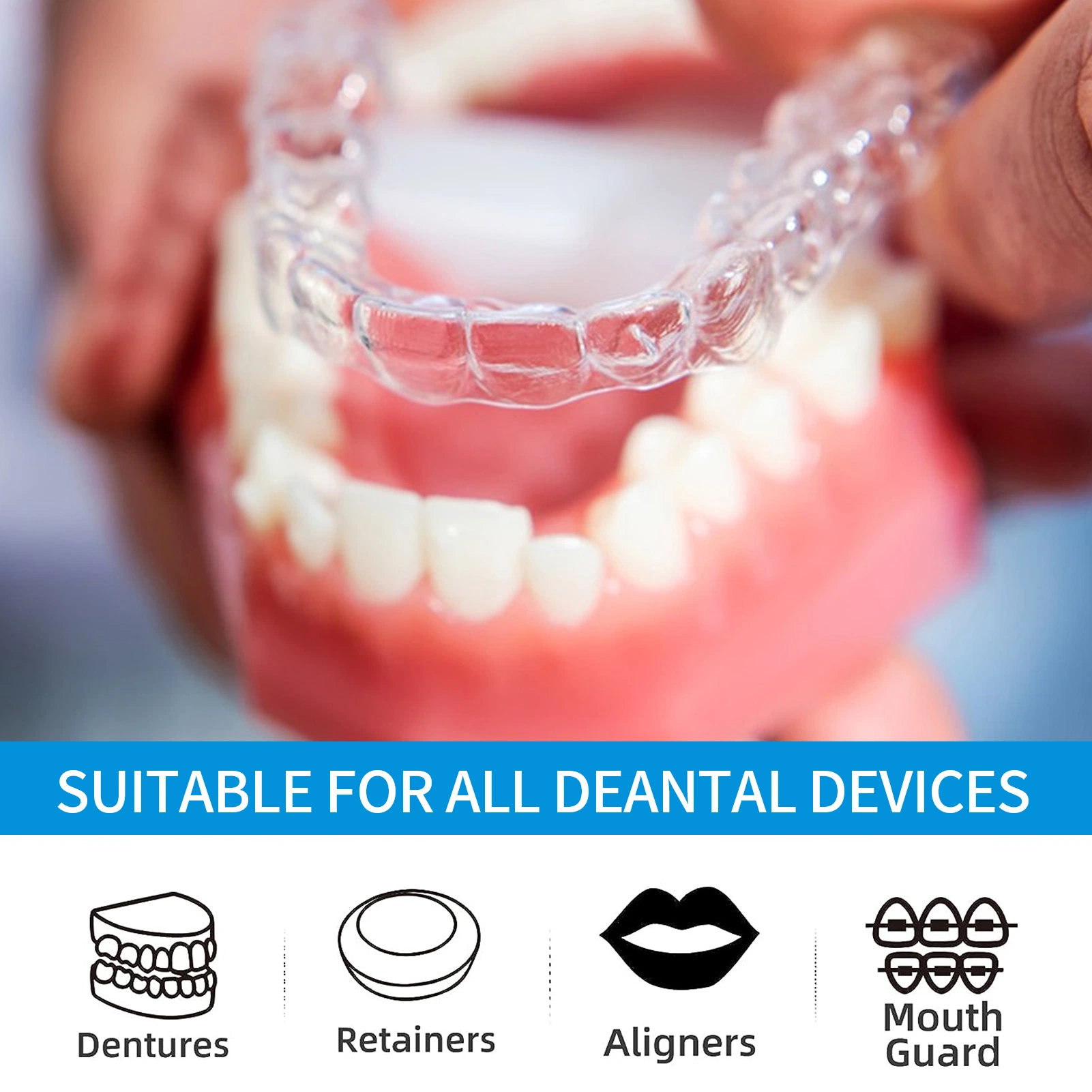 Home and Travel Use Plastic Dental Material of Disposable Denture Box Case