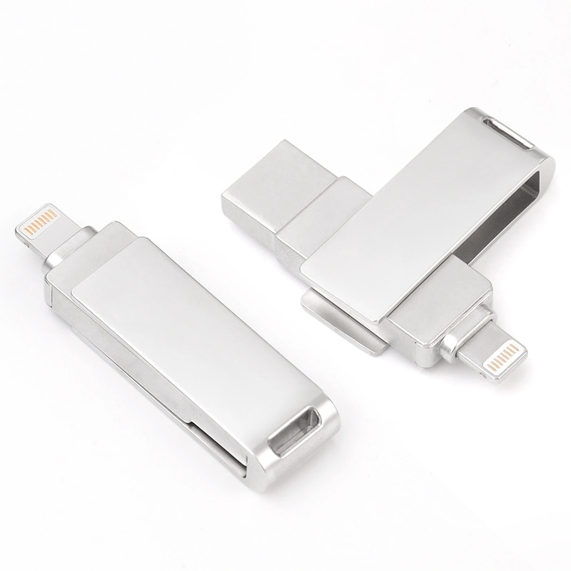 2 in 1 Pure Metal New Fingerprint 8GB/16GB/32GB USB Flash Drives