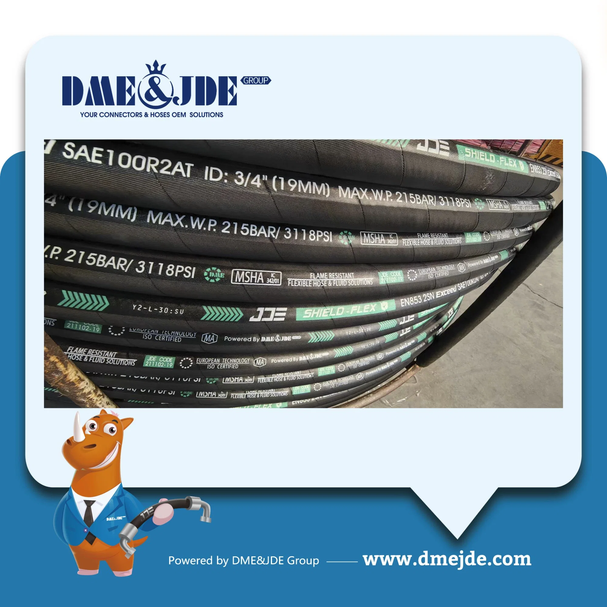 Wire Braided Hydraulic Hose with Smooth Cover 1sn/R1at