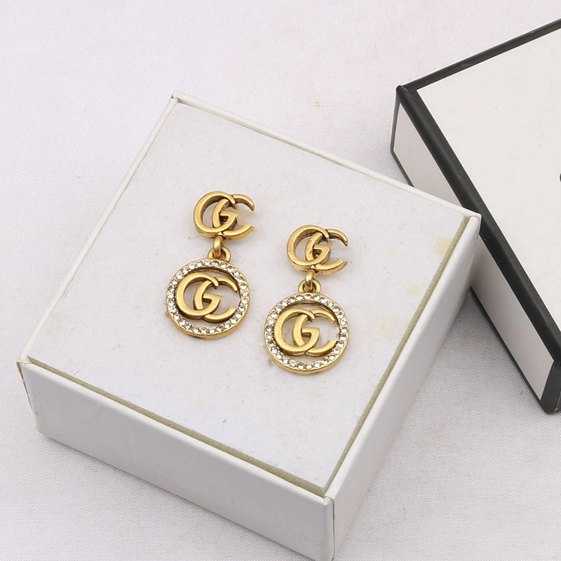 Wholesale/Supplier Luxury Jewelry Famous Brand Stud Earrings Gg Women Inspired Designer Earrings Popular Brand Hoop Earring