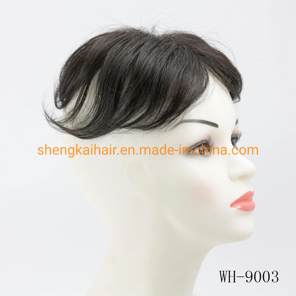 Wholesale Premium Full Handtied Human Hair Synthetic Mix Hair Toppers Piece for Women