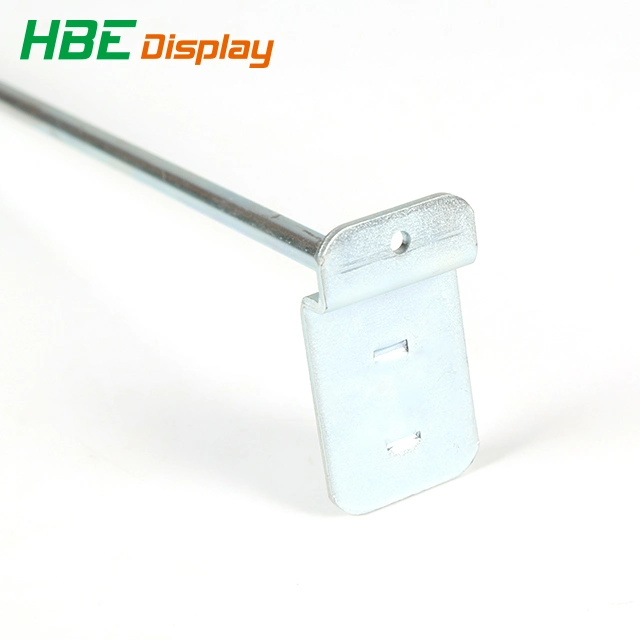 Retail Supermarket Metal Zinc Plated Wire Display Accessories Slatwall Hook