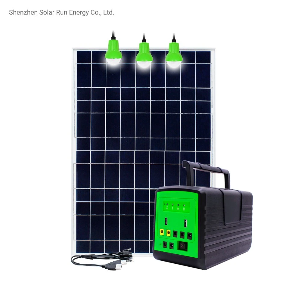 Rechargeable LED Solar Battery Kit with Solar Power Charger and Solar Lighting System