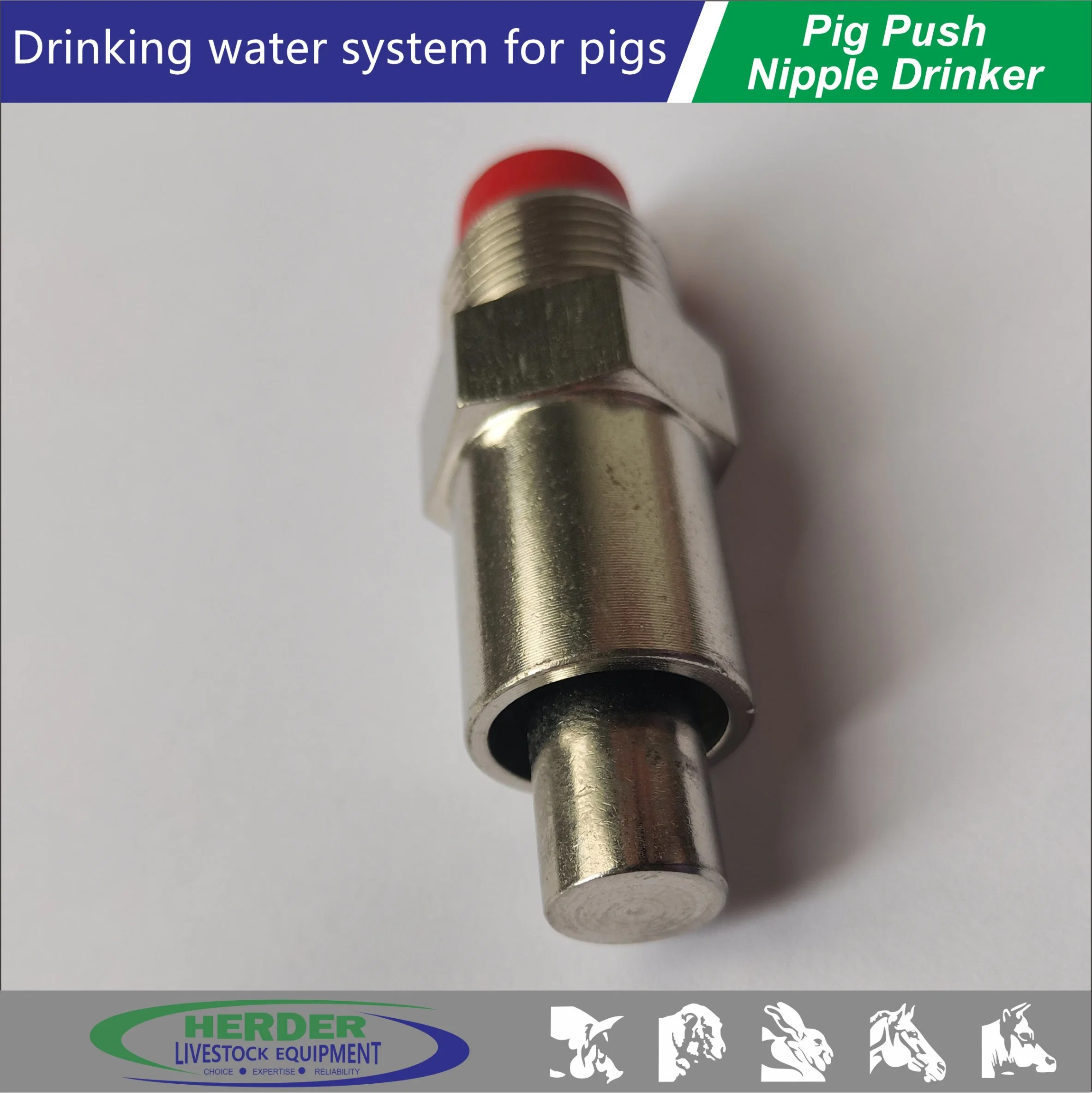 Steel Automatic Hog Nipple Drinkers Pig Piggy Water Nipple Drinker