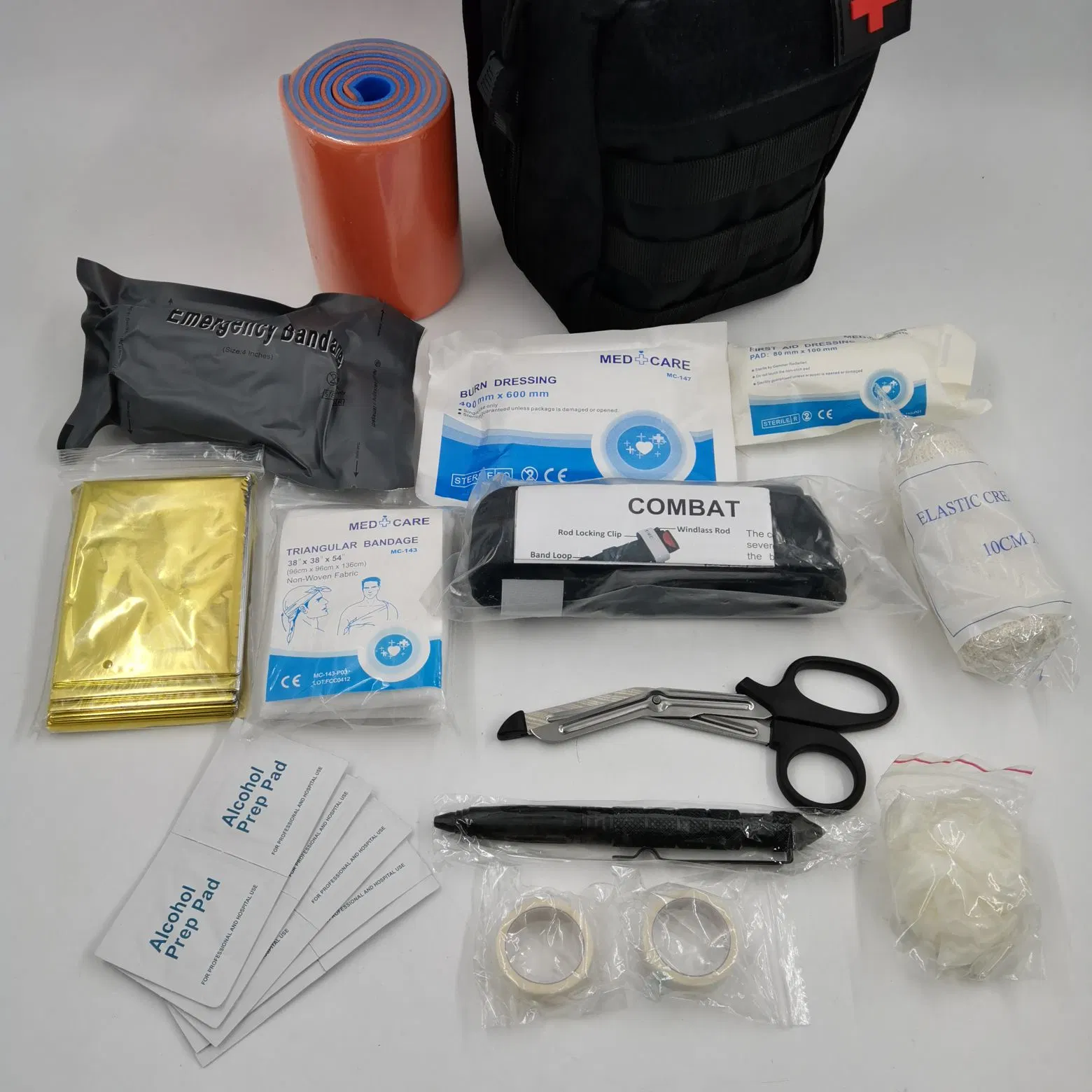 Kit de supervivencia de emergencia Bolsa de EMT táctico Botiquín de Primeros Auxilios Kit de herramientas de supervivencia médicos