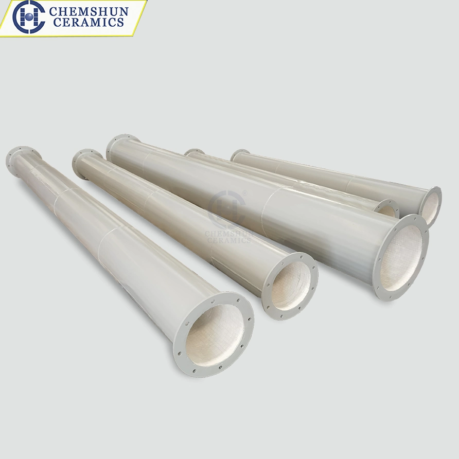 Abrasion Resistance Steel Pipe Elbow Bend Lined with Alumina Ceramic Tiles