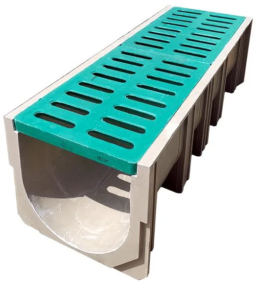 En124 Resin/Plastic SMC Composite Drain Drainage Channel Grate U 300mm Width 315mm Height 1000mm Length