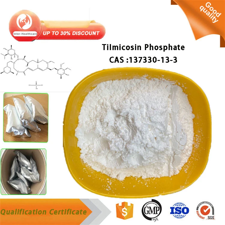 الطب البيطري المواد الخام نقاء حرير الفوسفات Tilmicosin مسحوق الفسفوري عالي الجودة CAS 137330-13-3