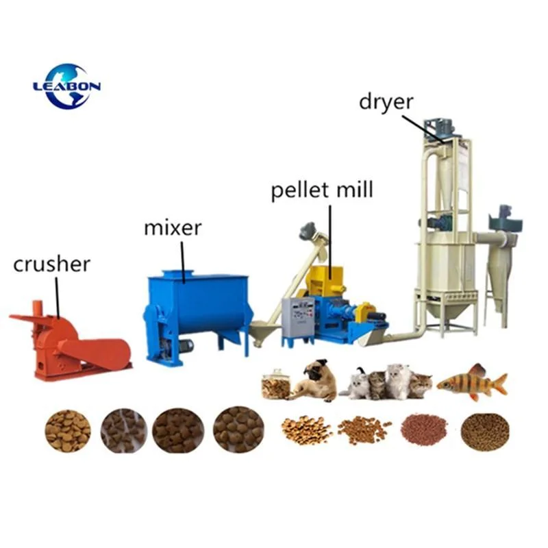 Mini Wet Type Screw Floating Catfish Feed Mill Pet Dog Feed Extruder Machine Price