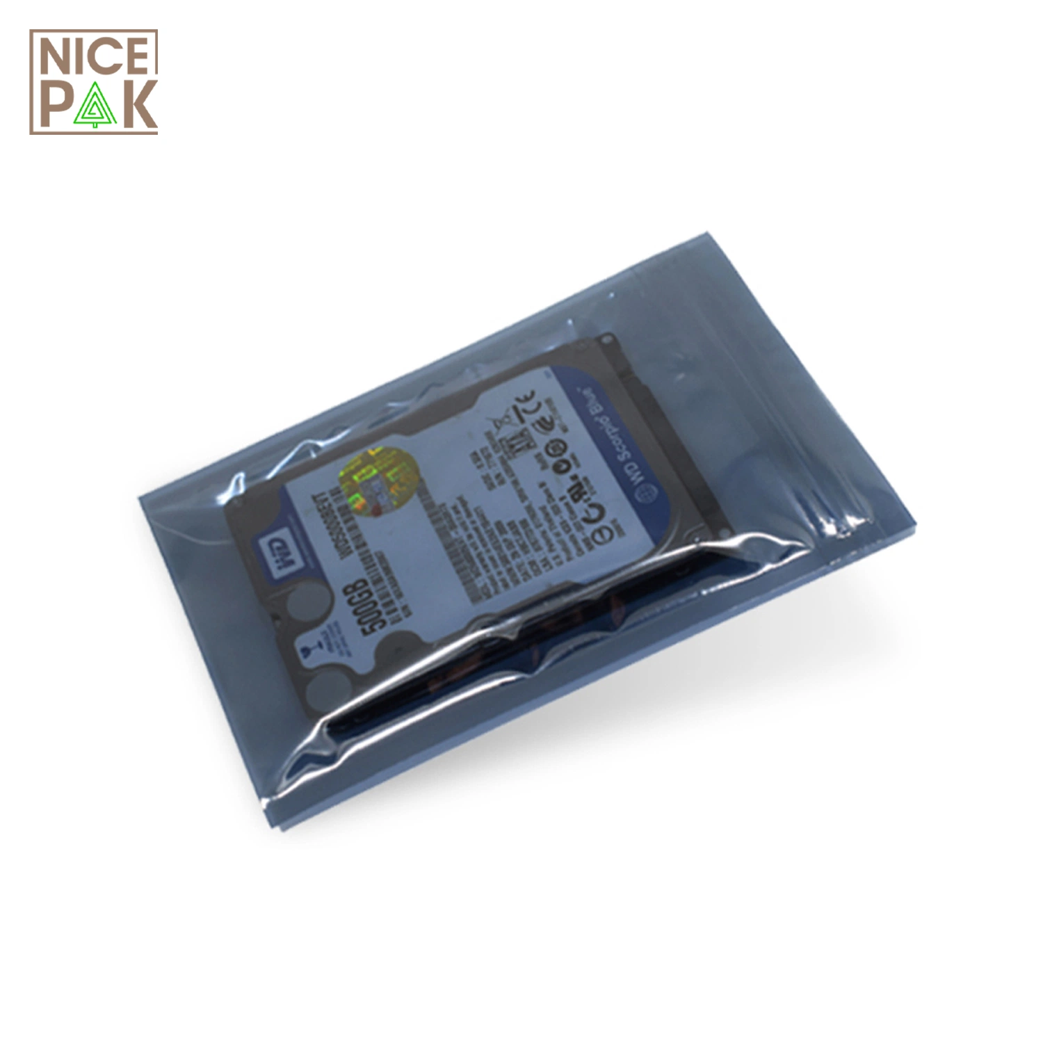 Semi-Transparent Grey ESD Electrostatic Shielding Zipper Bag for Computer Components