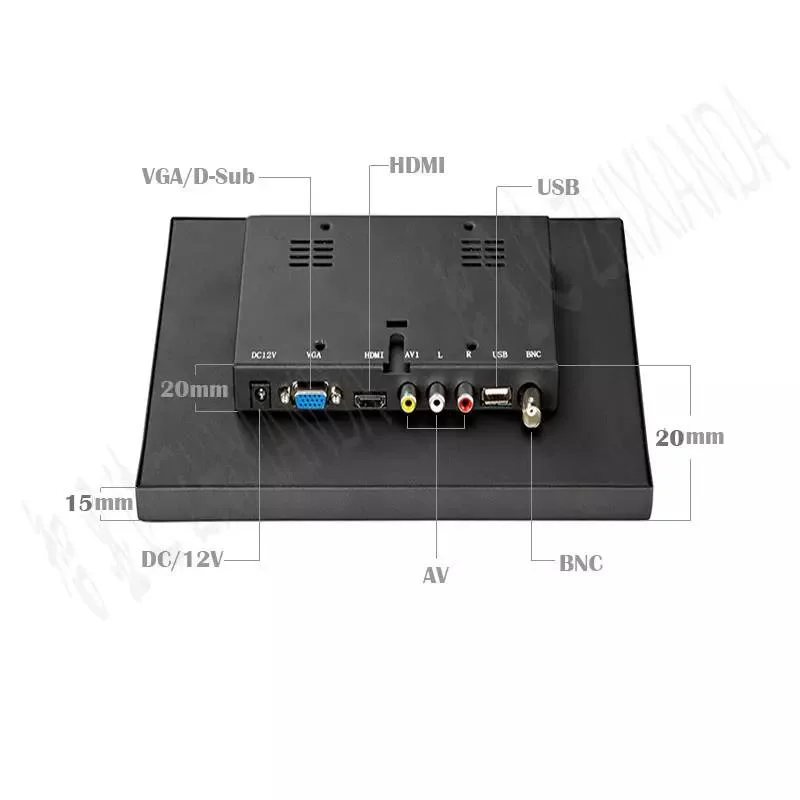 Zhixianda 8 Inch 1024X768 LCD with HD VGA USB Input Open Frame Capacitive Touch Screen Monitor