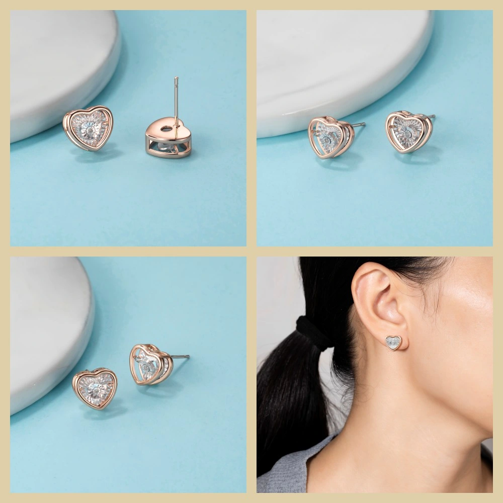 Сердце Diamond Earring Custom имитация Crystal Reports мода Бижутерия для женщин оптовая торговля