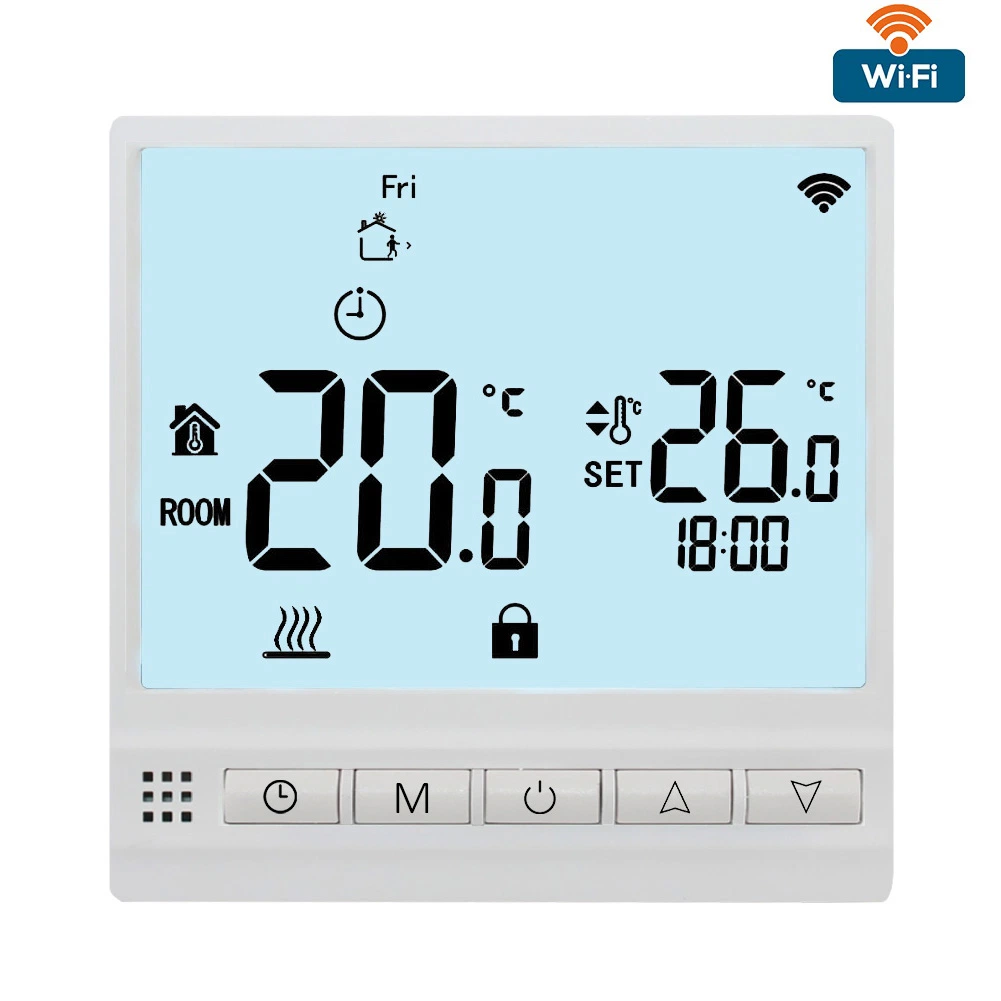 Thermostat de chauffage Smart Wi-Fi chaleur Termostato Wi-Fi pour l'hôpital de centre commercial Supermarché de chauffage de construction de salle