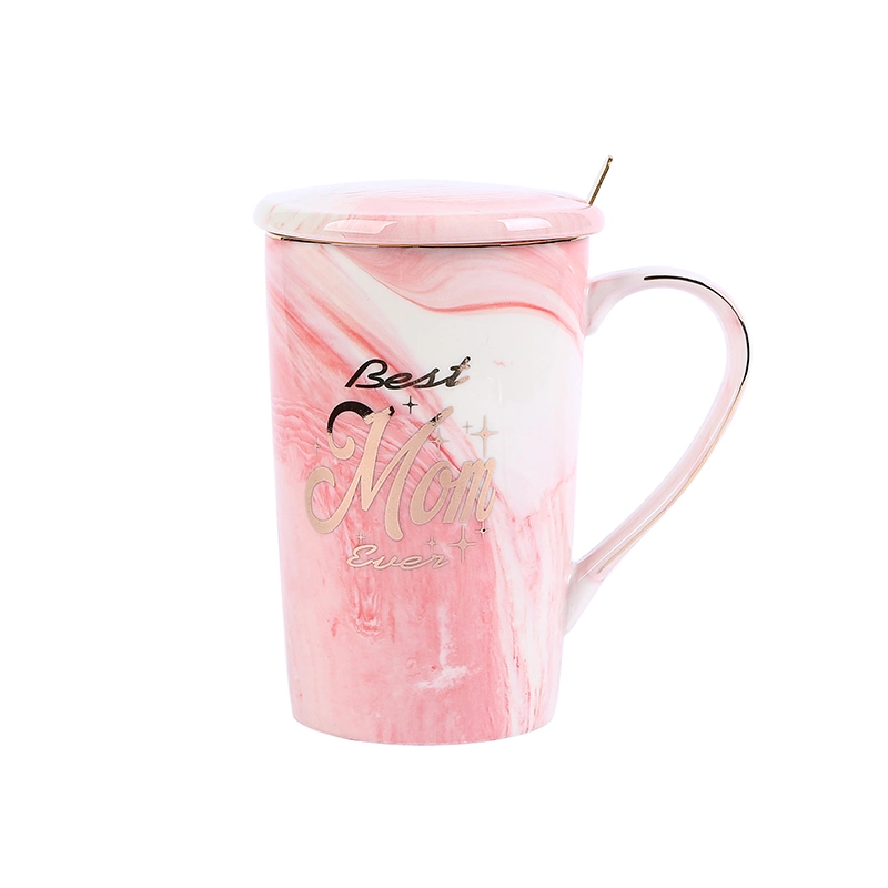Tea Coffee Personalized Custom Logo Mother's Day Porcelain Mug with Lid