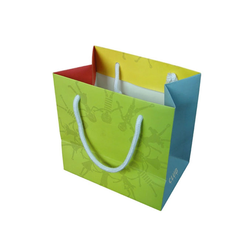 E OEM Decorative Coloured Personalised Goody Paper Bag with Your Own Logo