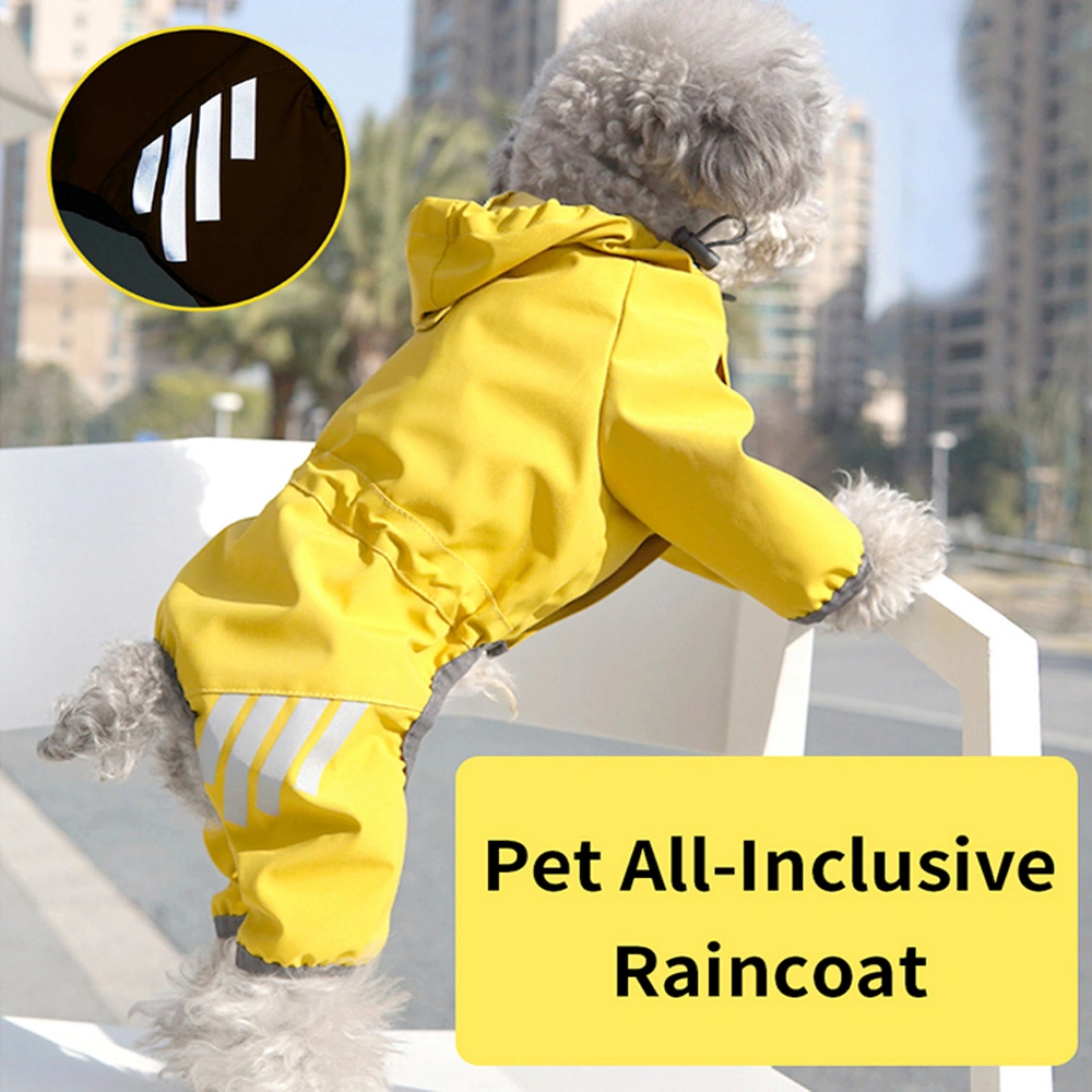 Fashion Eco Wasserdicht Puppy Jacke Haustier Regen Mantel Hund Kleidung Atmungsaktive Regenjacke im Freien Haustierkleidung mit Kapuze