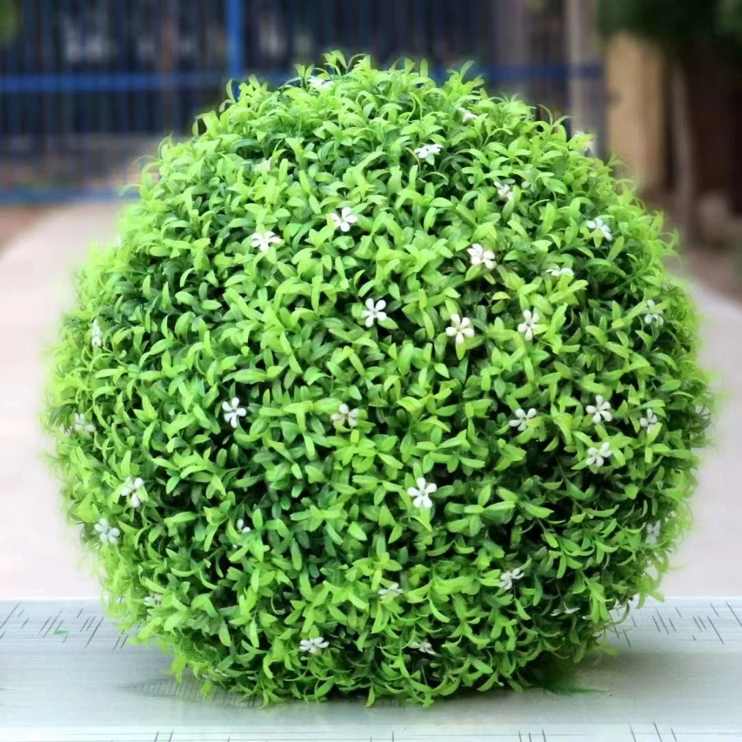 Wholesale Milan Buxus Ball Topiary Boxwood Decorative Plastic Green Artificial Grass Ball