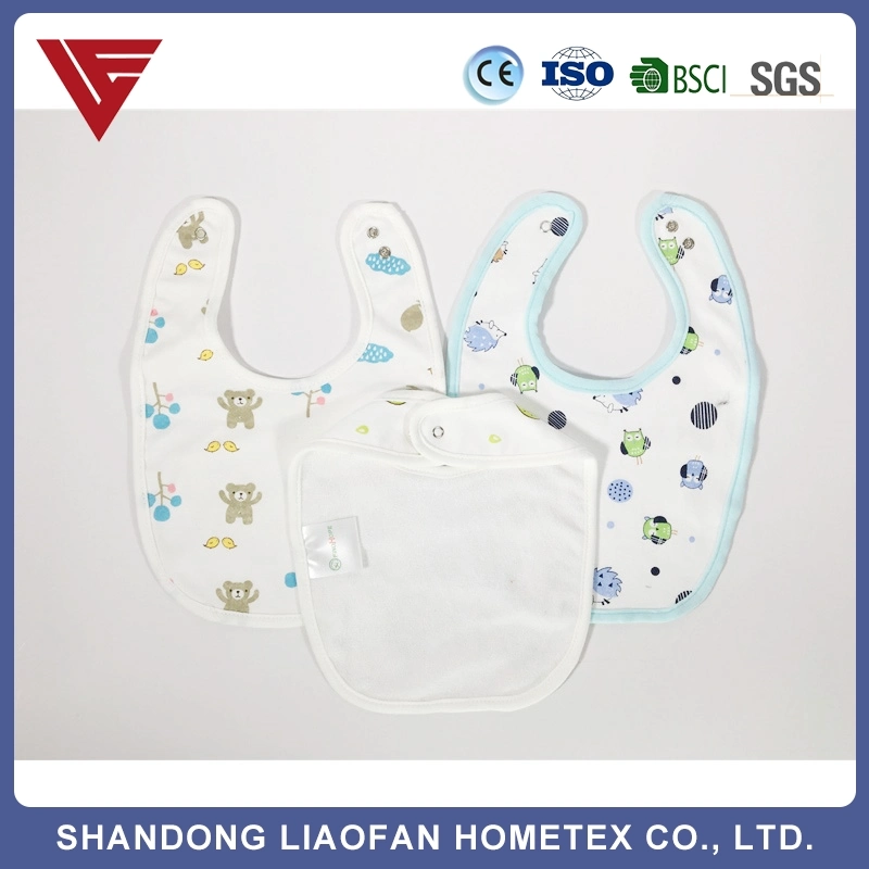 Custom Cheap Adjustable Snaps Waterproof Organic Baby Bibs Baby Goods