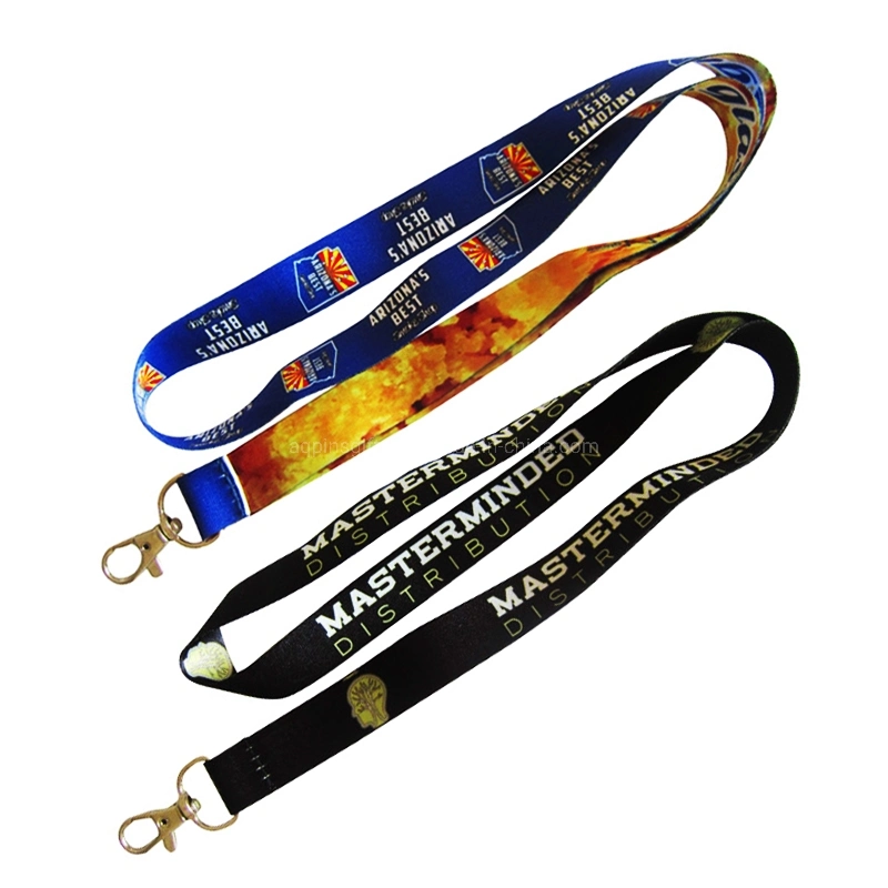 Personalized Custom Logo Tubular Neck Nylon ID Card Holder Key Wrist Printing Printed Polyester Woven Sublimation Mobile Cell Phone LED Lanyard No Minimum Order