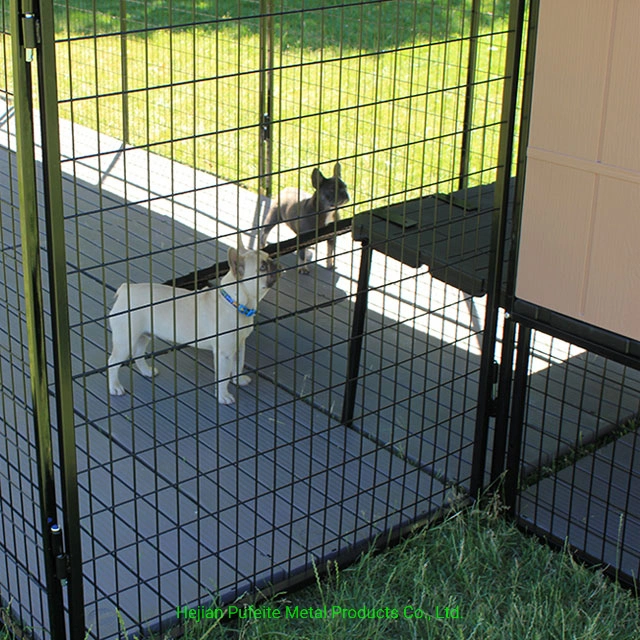 Perchas de malla de alambre soldadas de piso de Kennel a medida