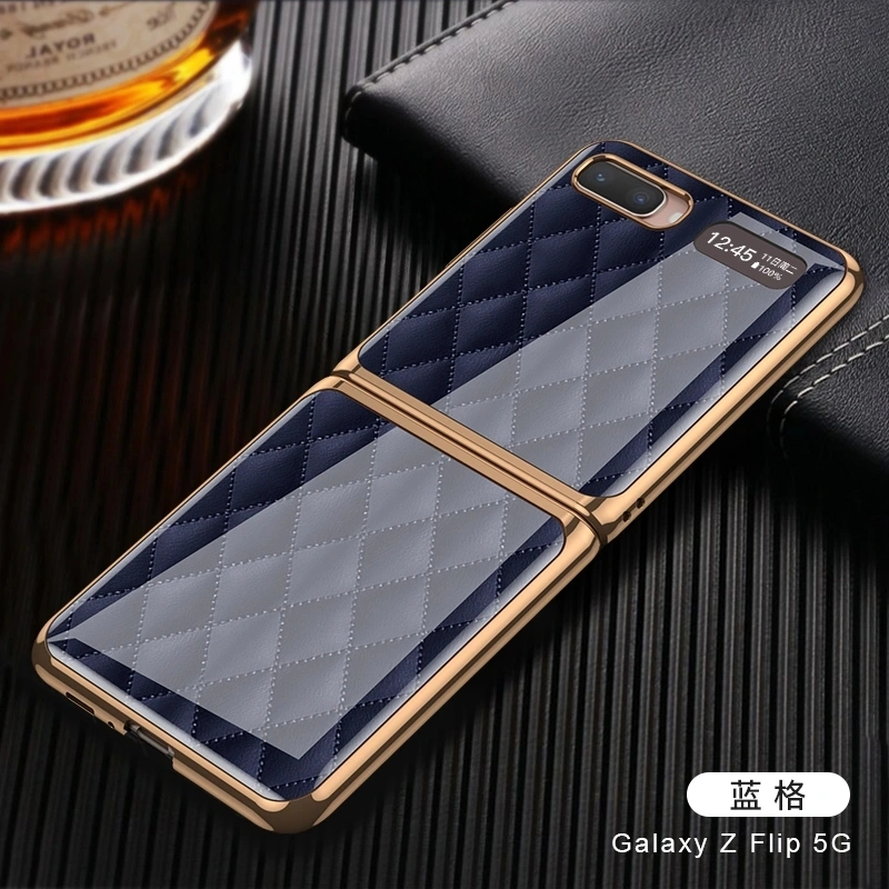 New Arrival Luxury Hard Tempered Glass Shockproof Painted Cell Phone Back Cover Case for Samsung Galaxy Z Foldable 5g