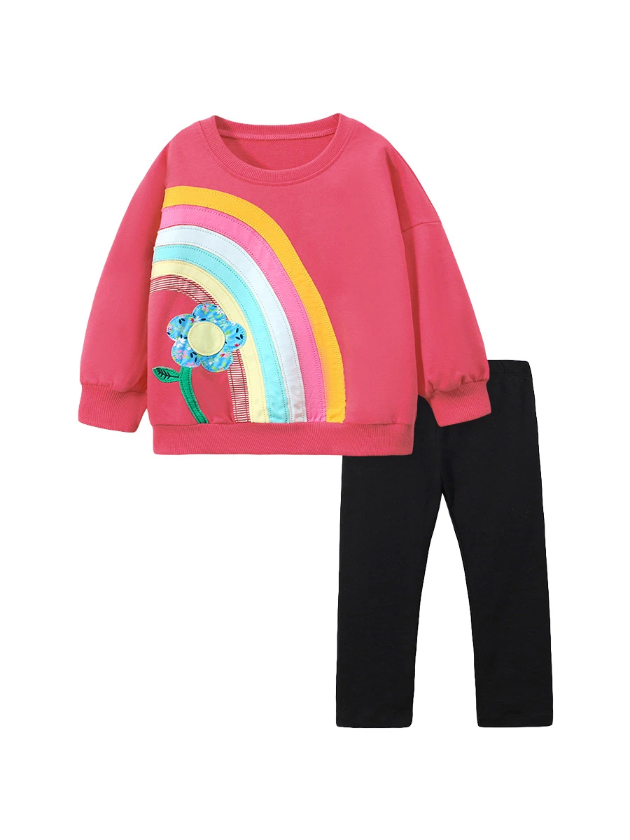 Winter Boutique Selling Children Sweatshirt Top and Legging Bottom Pants Baby Girls 2PCS Clothes