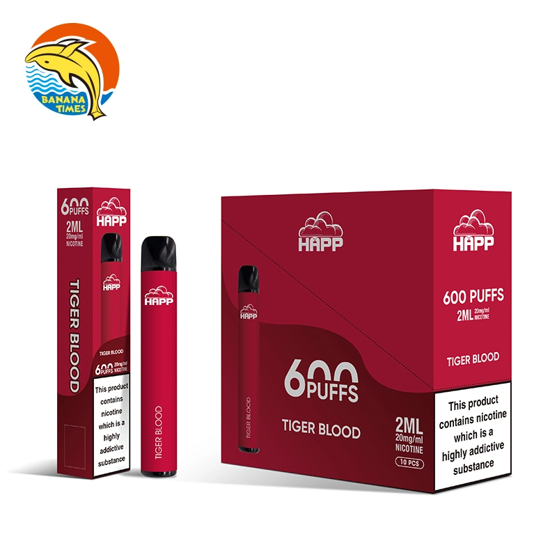 Spain Wholesale/Supplier High quality/High cost performance 600 Puffs E Cigarette 2% Nicotine Salt Disposable Electronic Cigarette