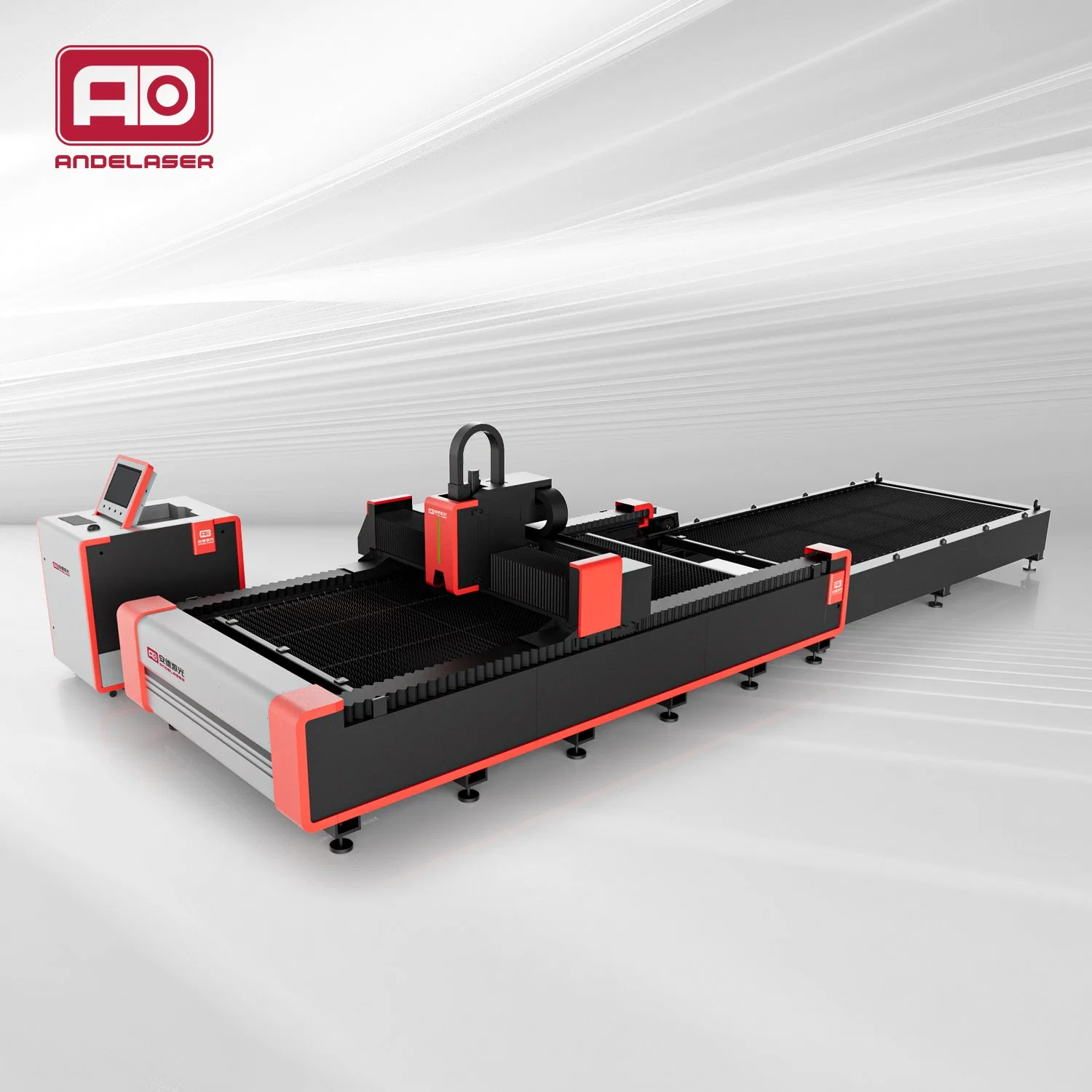 Ande Laser 1500W-12000W Fiber Laser Cutting Machine for Plates with Separate Electric Cabinet and Exchangeable Platform 1500W/3000W/6000W/12000W