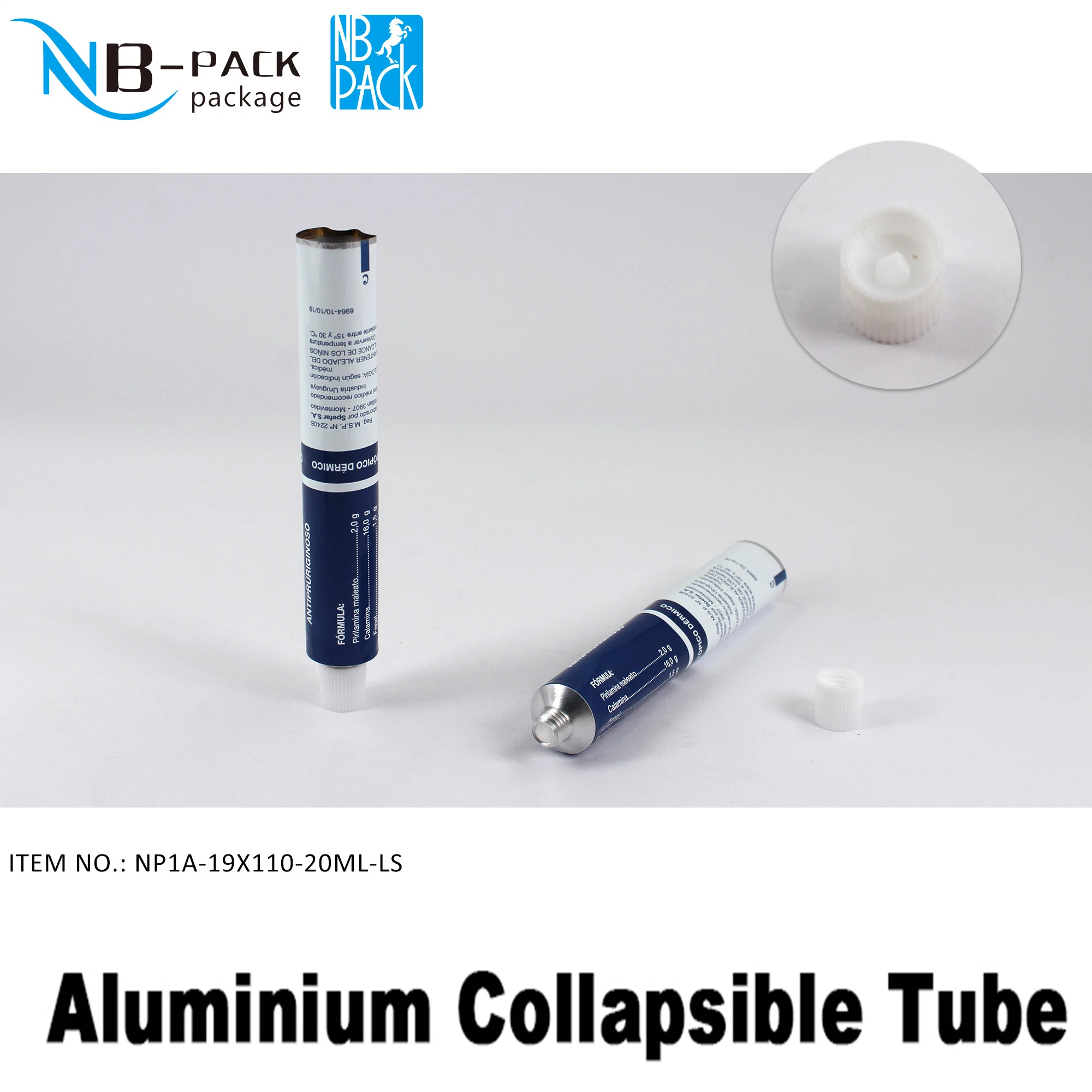 Tube de rouleau d'aluminium pliable Cosmétiques Les cosmétiques Package
