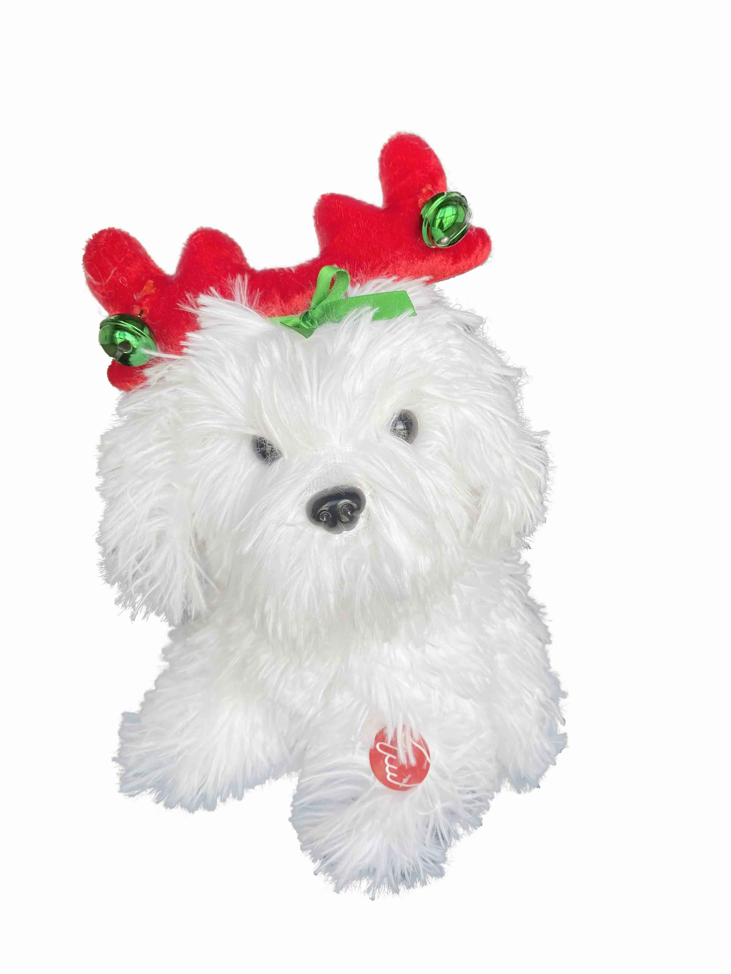 2021 Hot Vender Regalo de Navidad Blanco Dancing Perro Plush Toy