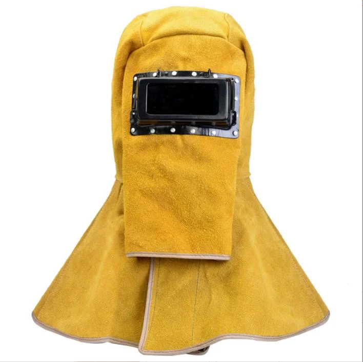 Auto Darkening Welding Helmet Welding Mask Cowhide Leather for Full Protection for Welding Workers for Heat Resistant