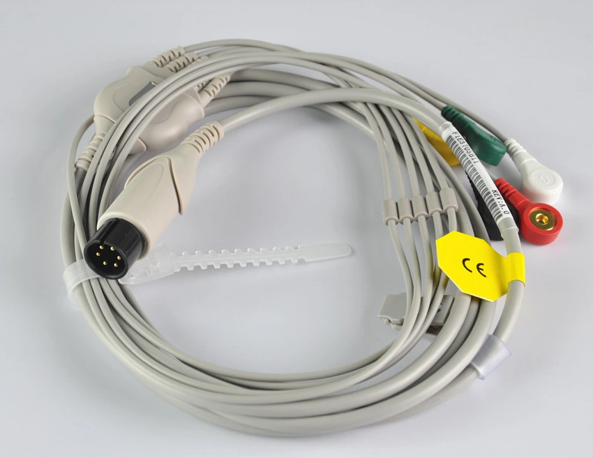 Medical Patient Monitor Cable 6pin ECG Cable