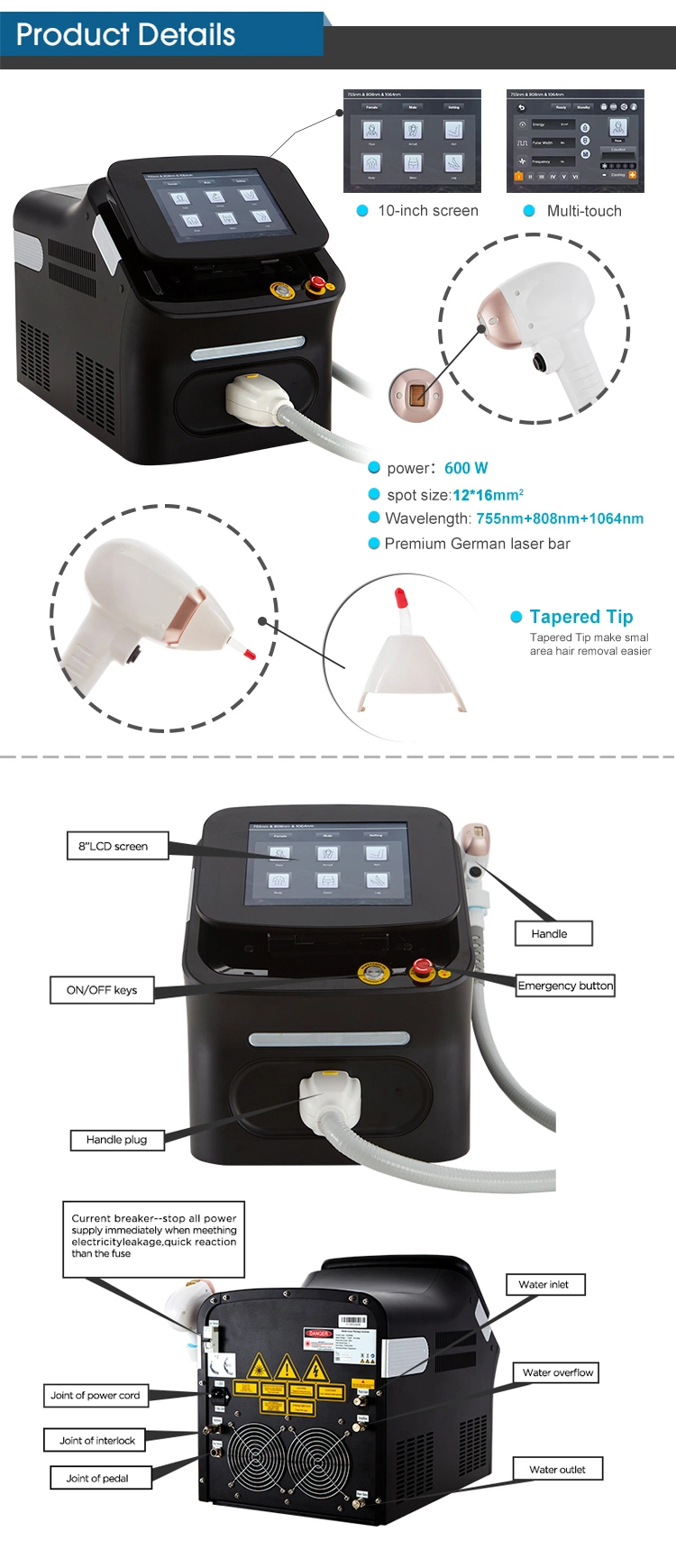 2023 Dernière Épilation Laser Diode portable