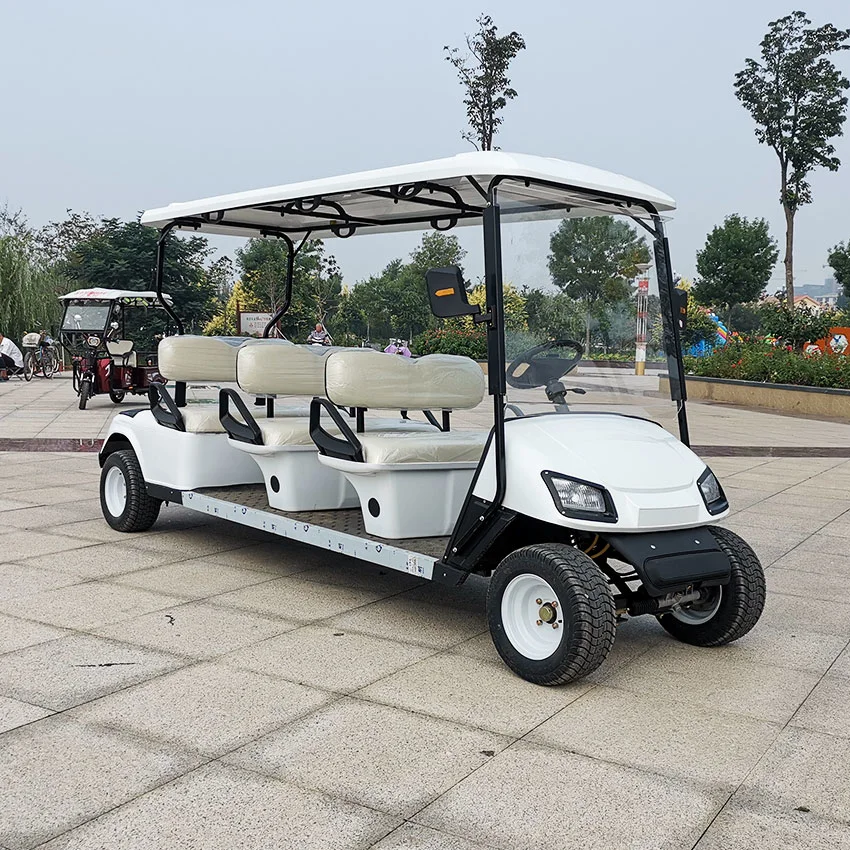 Hot Sale 8 Seater Golf Cart Electric Golf Car with Head Lights Fully Equipped Available