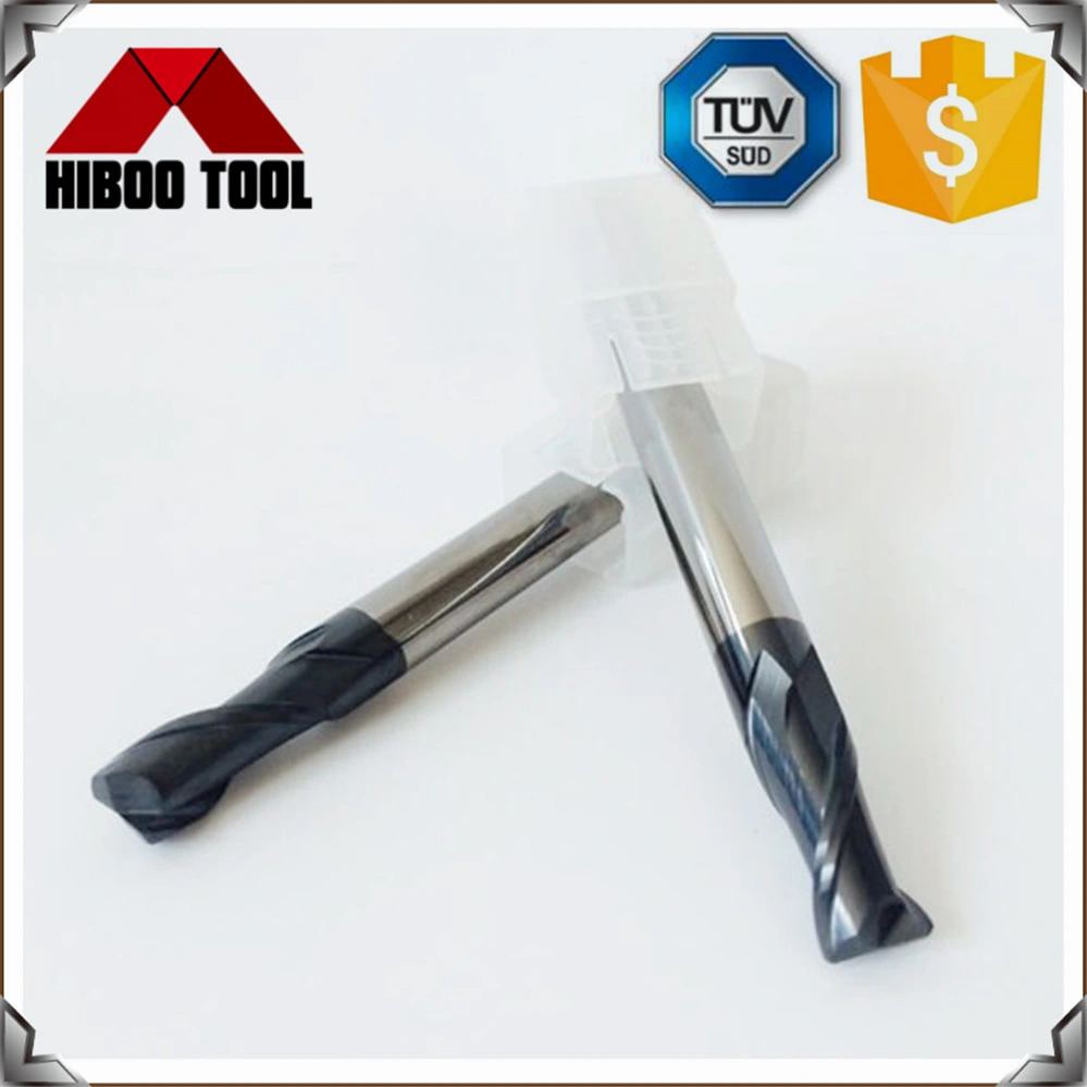 HRC60 Long Round Nose End Milling Cutters with 2 Flutes