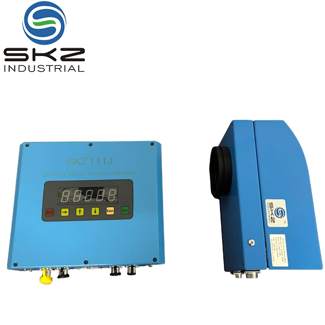 Skz111j Near-Infrared 0-99% Conveyor Belt Wood Chip Moisture Meter Sawdust Moisture Testing Machine