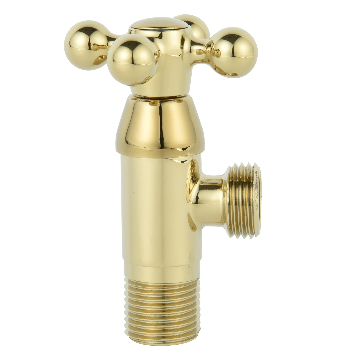 Toilet Angle Valve Bathroom Accessories with Gold Polish