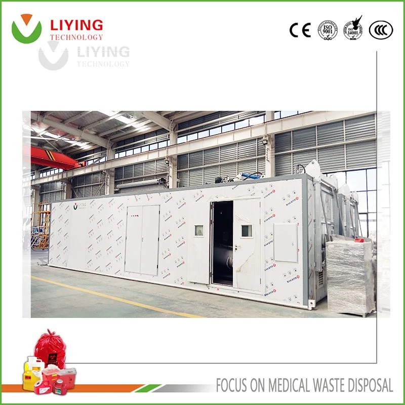 Large Capacity Medical Waste Microwave Disinfection Technology on-Site Disposal Treatment Equipment